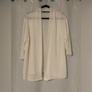 Ellen weaver white cardigan